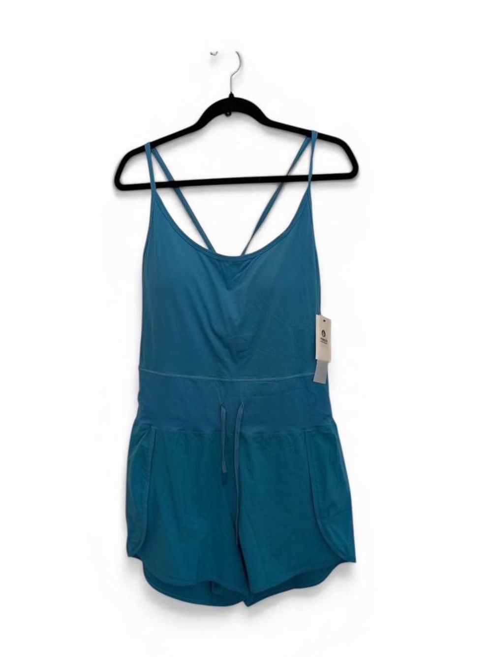 Mono B Blue Strappy Active Romper - Women